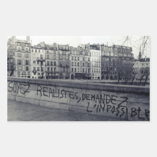 Pegatina Rectangular "Soyez Réalistes, Demandez L’impossible!" OG