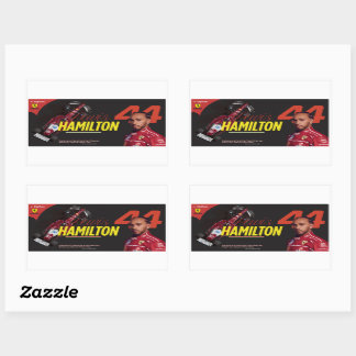 Pegatina Rectangular Speed se encuentra con el legado Lewis Hamilton se