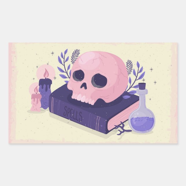 Pegatina Rectangular Spells (Anverso)