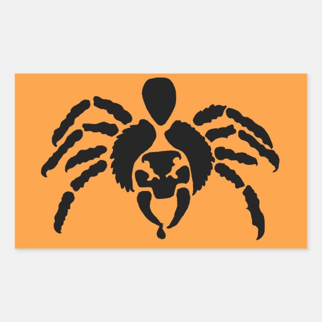 Pegatina Rectangular Spider (Anverso)