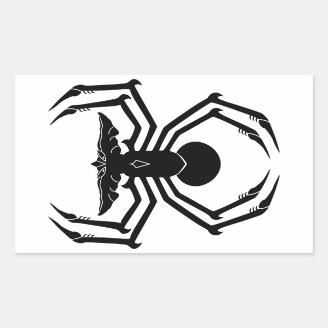Pegatina Rectangular SpiderGremlin (Anverso)