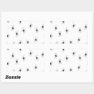 Pegatina Rectangular Spiders Halloween Creepy Crawly Spookly