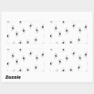 Pegatina Rectangular Spiders Halloween Creepy Crawly Spookly