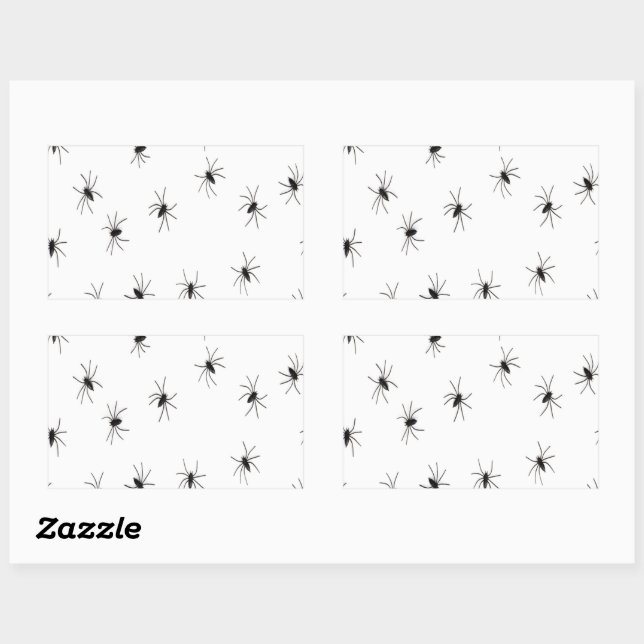 Pegatina Rectangular Spiders Halloween Creepy Crawly Spookly (Hoja)