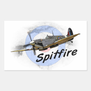 Pegatina Rectangular Spitfire