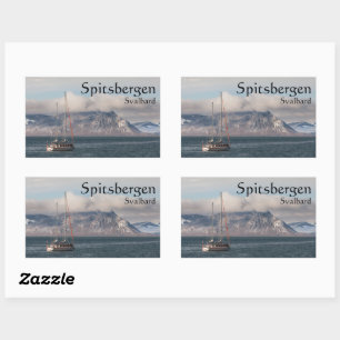 Pegatina Rectangular Spitsbergen Svalbard