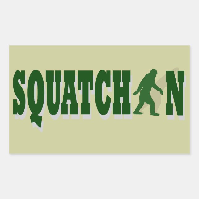 Pegatina Rectangular Squatchin (Anverso)