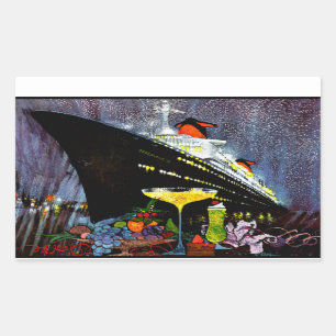 Pegatina Rectangular ss Francia con Champán