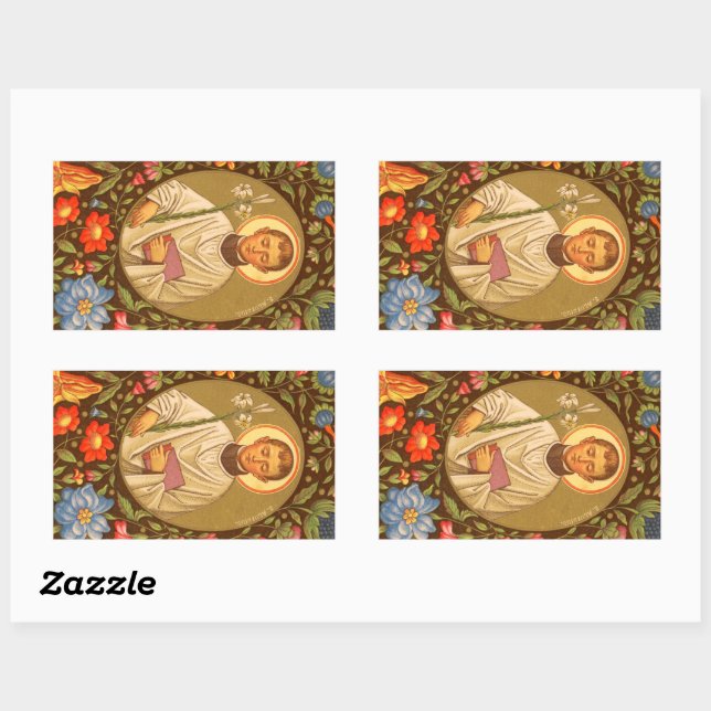 Pegatina Rectangular St. Aloysius Gonzaga (PM 01) (Hoja)