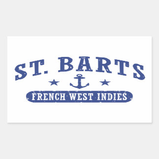 Pegatina Rectangular St. Barts French West Indies
