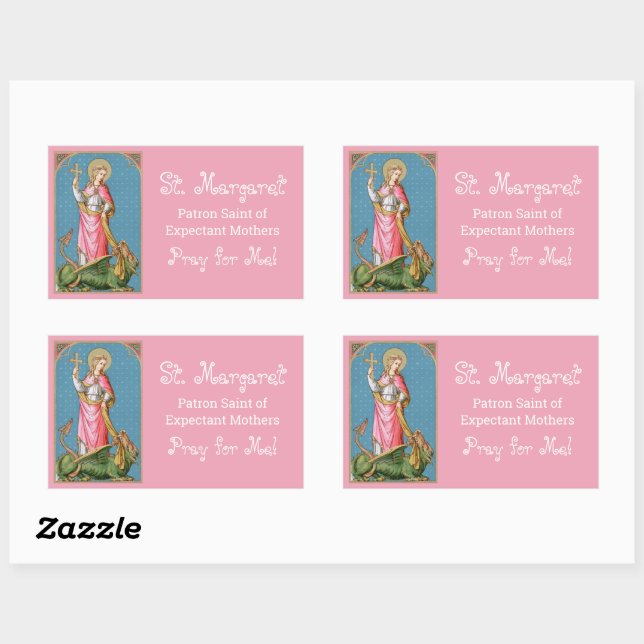 Pegatina Rectangular St. Margaret de Antioch (SAU 038) (Hoja)