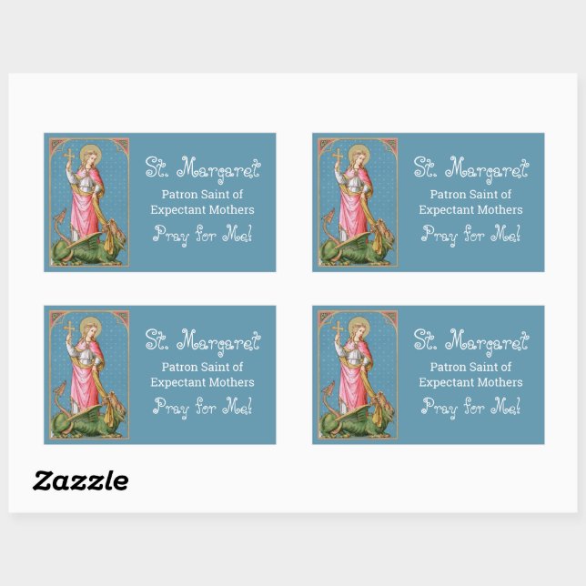 Pegatina Rectangular St. Margaret de Antioch (SAU 038) (Hoja)