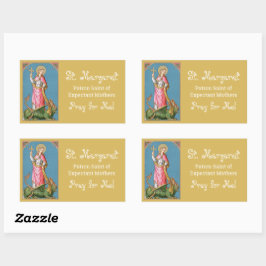 Pegatina Rectangular St. Margaret de Antioch (SAU 038)