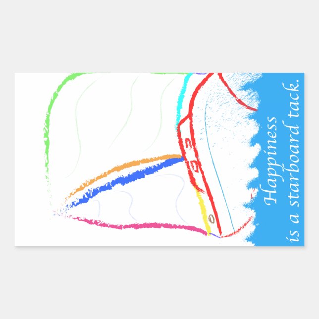 Pegatina Rectangular Starboard Tack (Anverso)