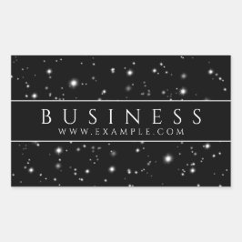 Pegatina Rectangular Starlight Black