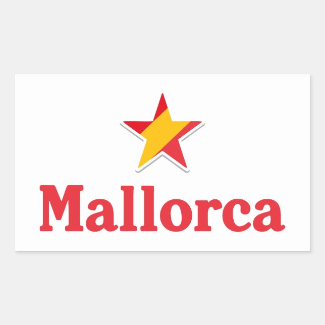 Pegatina Rectangular Stars of Spain – Mallorca (Anverso)