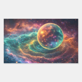 Pegatina Rectangular Stellar Dream Nebula Design