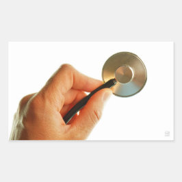 Pegatina Rectangular stethoscoop ziekenhuis ziek beter beterschap ziekt