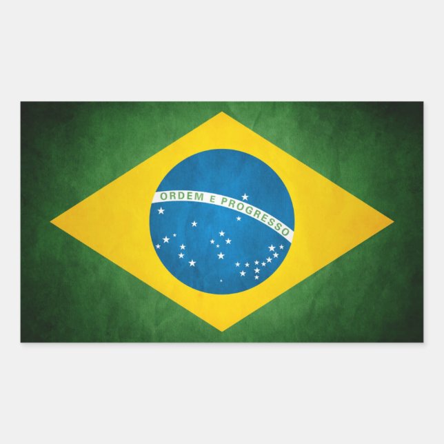Pegatina Rectangular sticker Brasil (Anverso)