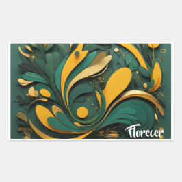 Pegatina Rectangular Sticker Grande Arte Biodiversidad Viva