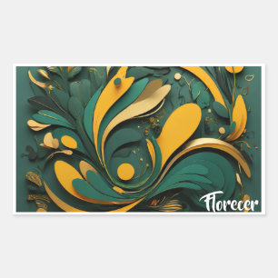 Pegatina Rectangular Sticker Grande Arte Biodiversidad Viva