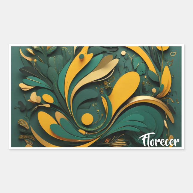 Pegatina Rectangular Sticker Grande Arte Biodiversidad Viva (Anverso)