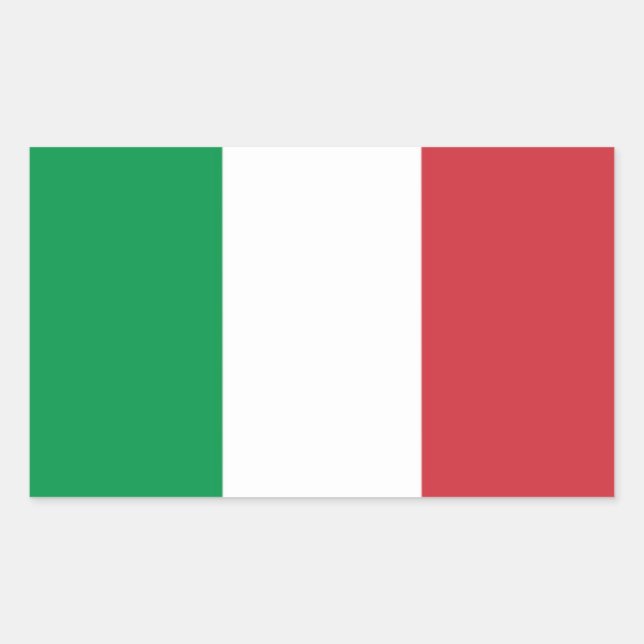 Pegatina Rectangular Sticker "Italiaanse vlag". (Anverso)