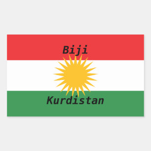 Pegatina Rectangular sticker vive el Kurdistán