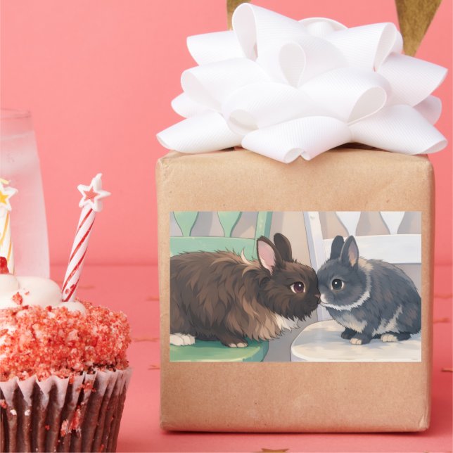 Pegatina Rectangular Stickers Available Sheets or Rolls Aval 2 sizes  (Fiesta)