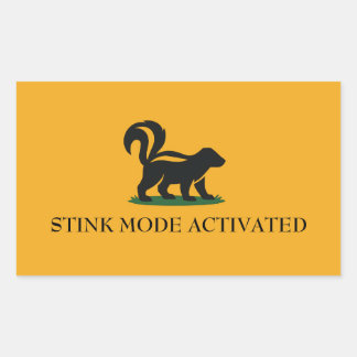 Pegatina Rectangular Stink Mode Activated