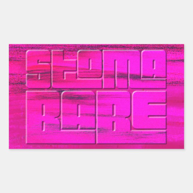 Pegatina Rectangular Stoma Babe (Anverso)