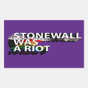 Pegatina Rectangular STONEWALL ERA UNA Camiseta ANTIDISTURBIOS