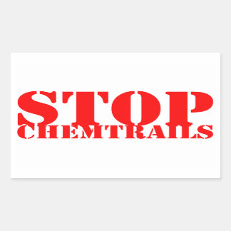 Pegatina Rectangular Stop Chemtrails - Adesivo Retangular