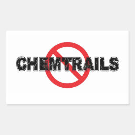Pegatina Rectangular Stop Chemtrails Sticker