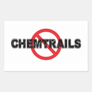 Pegatina Rectangular Stop Chemtrails Sticker