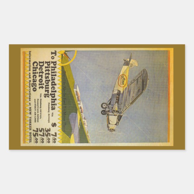 Pegatina Rectangular Stout Airlines (Anverso)