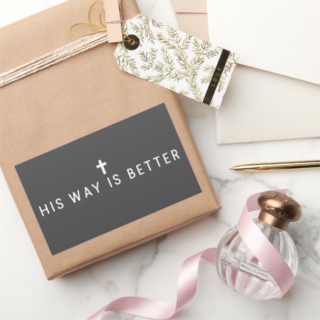 Pegatina Rectangular Su Camino Es Mejor Regalo De Fe Cristiana Jesús (Regalar)
