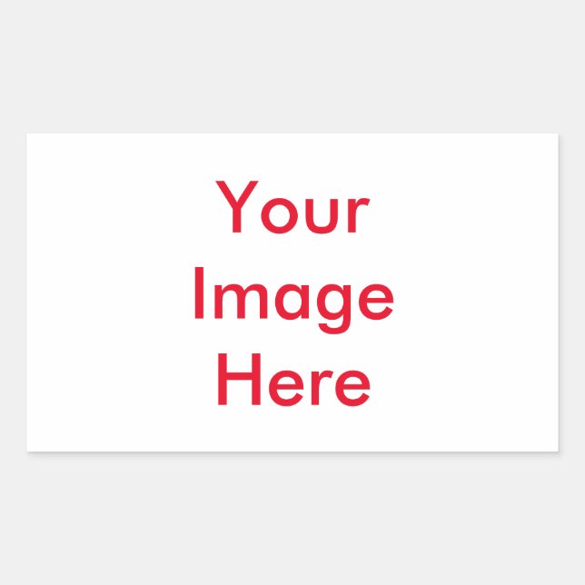 Pegatina Rectangular Su imagen personalizado (Anverso)