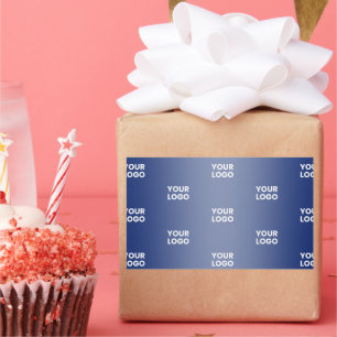 Pegatina Rectangular Su logotipo Logotipo de repetición simple Gradient