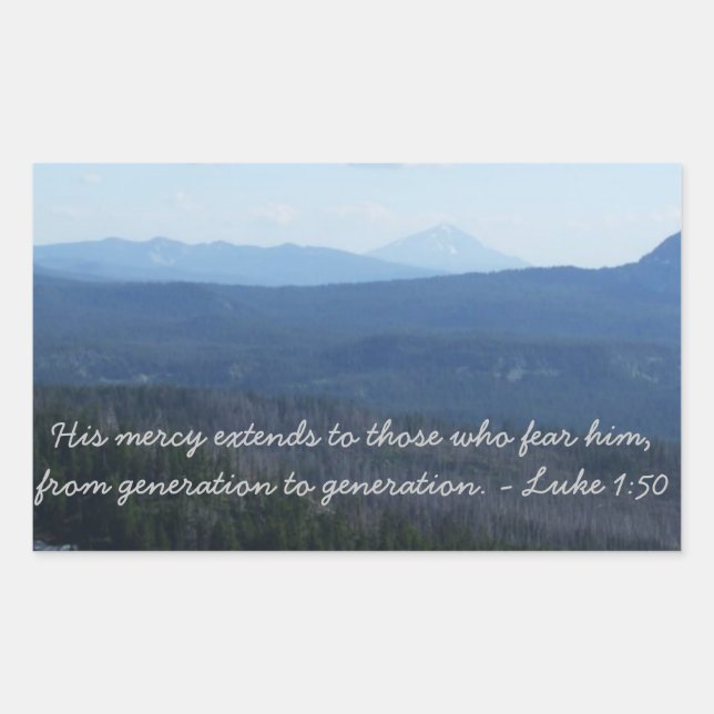 Pegatina Rectangular Su piedad (Anverso)