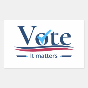 Pegatina Rectangular Su voto importa