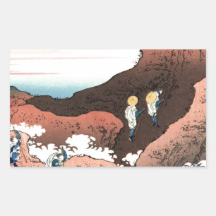 Pegatina Rectangular Subiendo_al_Monte_Fuji.jpg