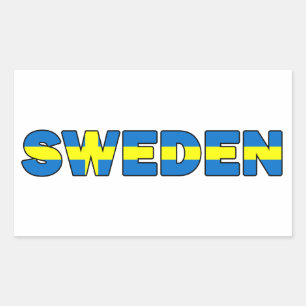 Pegatina Rectangular Suecia