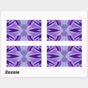 Pegatina Rectangular Sueños del arcoiris de flores moradas
