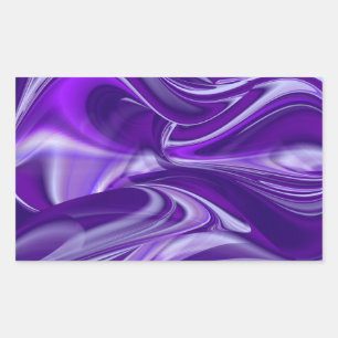 Pegatina Rectangular Sueños del arcoiris de flores moradas