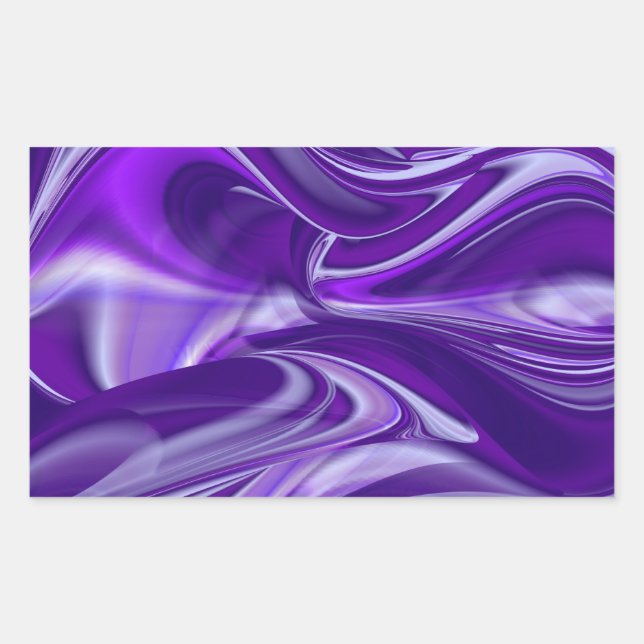 Pegatina Rectangular Sueños del arcoiris de flores moradas (Anverso)