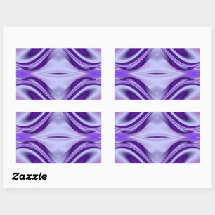 Pegatina Rectangular Sueños del arcoiris de flores moradas