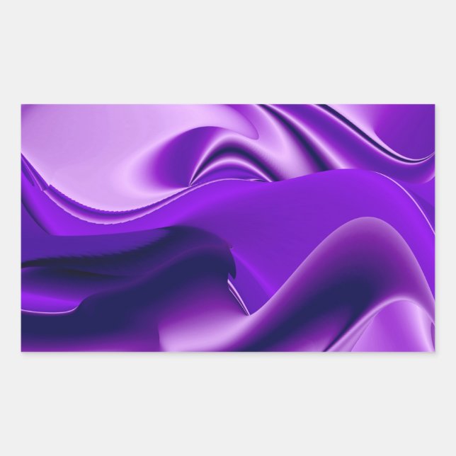 Pegatina Rectangular Sueños del arcoiris de flores moradas (Anverso)