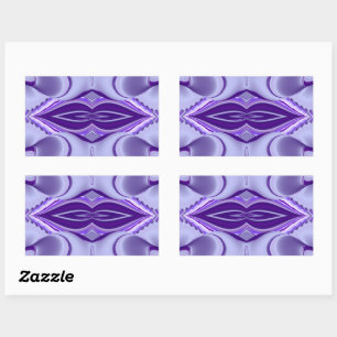 Pegatina Rectangular Sueños del arcoiris de flores moradas