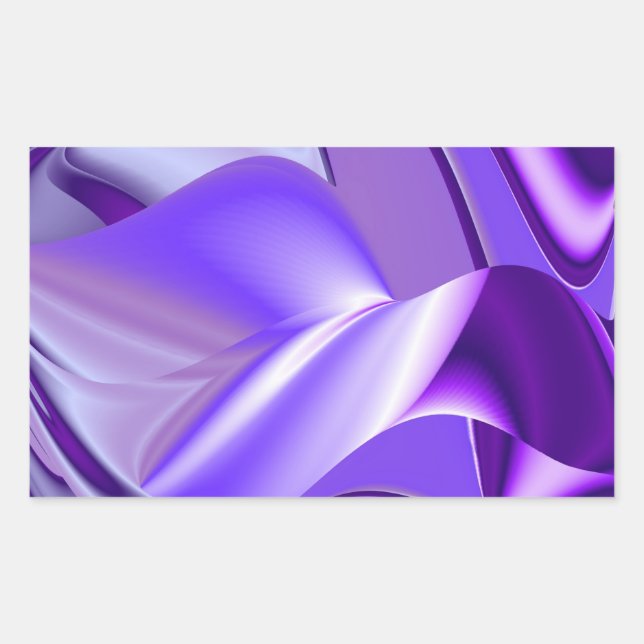 Pegatina Rectangular Sueños del arcoiris de flores moradas (Anverso)
